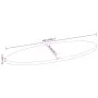 Ovaler Massivholz-Tischplatte aus Mangoholz 140x50x2,5 cm von , Tischplatten - Ref: Foro24-370845, Preis: 74,28 €, Rabatt: %