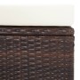 Gartenliege mit braunen synthetischen Rattankissen von vidaXL, Gartenstühle - Ref: Foro24-310229, Preis: 137,03 €, Rabatt: %