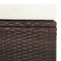 Gartenliege mit braunen synthetischen Rattankissen von vidaXL, Gartenstühle - Ref: Foro24-310229, Preis: 135,58 €, Rabatt: %
