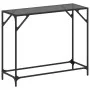 Console table with black glass surface and steel frame 98x35x81 cm by , console tables - Ref: Foro24-846021, Price: 43,46 €, ...