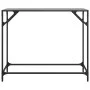 Console table with black glass surface and steel frame 98x35x81 cm by , console tables - Ref: Foro24-846021, Price: 43,46 €, ...