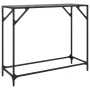 Console table with black glass surface and steel frame 98x35x81 cm by , console tables - Ref: Foro24-846021, Price: 43,46 €, ...