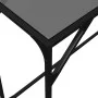 Console table with black glass surface and steel frame 98x35x81 cm by , console tables - Ref: Foro24-846021, Price: 43,46 €, ...