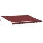 Automatic retractable awning with LED lights burgundy 450x350 cm by , Awnings - Ref: Foro24-3214989, Price: 674,19 €, Discoun...