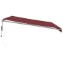 Automatic retractable awning with LED lights burgundy 450x350 cm by , Awnings - Ref: Foro24-3214989, Price: 674,19 €, Discoun...