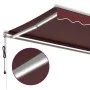 Automatic retractable awning with LED lights burgundy 450x350 cm by , Awnings - Ref: Foro24-3214989, Price: 674,19 €, Discoun...