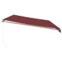 Manual retractable awning with LED lights burgundy 600x300 cm by , Awnings - Ref: Foro24-3214980, Price: 512,98 €, Discount: %