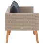 2-seater garden sofa with beige synthetic rattan cushions by vidaXL, Outdoor sofas - Ref: Foro24-310215, Price: 226,22 €, Dis...