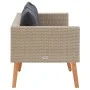 2-seater garden sofa with beige synthetic rattan cushions by vidaXL, Outdoor sofas - Ref: Foro24-310215, Price: 231,94 €, Dis...