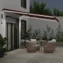 Automatic retractable awning with LED lights burgundy 450x300 cm by , Awnings - Ref: Foro24-3214977, Price: 591,54 €, Discoun...