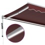 Automatic retractable awning with LED lights burgundy 450x300 cm by , Awnings - Ref: Foro24-3214977, Price: 615,19 €, Discoun...