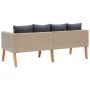 2-seater garden sofa with beige synthetic rattan cushions by vidaXL, Outdoor sofas - Ref: Foro24-310215, Price: 226,22 €, Dis...
