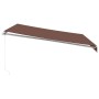 Manuell ausfahrbares Markisentuch mit LED-Lichtern in Braun, 400x300 cm. von , Markisen - Ref: Foro24-3215379, Preis: 346,83 ...
