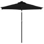 Sombrilla de jardín con poste de acero negro 225x225x212 cm de , Sombrillas - Ref: Foro24-4005064, Precio: 59,73 €, Descuento: %