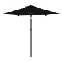 Sombrilla de jardín con poste de acero negro 225x225x212 cm de , Sombrillas - Ref: Foro24-4005064, Precio: 59,73 €, Descuento: %