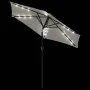Garden umbrella with LED lights, white steel post, 225x225x212cm. by , Umbrellas - Ref: Foro24-4005066, Price: 75,37 €, Disco...