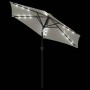 Gartenschirm mit LED-Lichtern, Stahlmast, weiß, 225x225x212cm. von , Sonnenschirme - Ref: Foro24-4005066, Preis: 72,36 €, Rab...