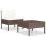 Gartenmöbel-Set, 2-teilig, mit braunen PE-Rattan-Kissen. von vidaXL, Gartensets - Ref: Foro24-310197, Preis: 91,50 €, Rabatt: %