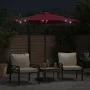 Garden umbrella with LED light, steel post, burgundy color, 225x225x212 cm. by , Umbrellas - Ref: Foro24-4005070, Price: 81,8...