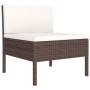 Gartenmöbel-Set, 2-teilig, mit braunen PE-Rattan-Kissen. von vidaXL, Gartensets - Ref: Foro24-310197, Preis: 92,60 €, Rabatt: %