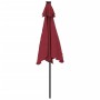 Garden umbrella with LED light, steel post, burgundy color, 225x225x212 cm. by , Umbrellas - Ref: Foro24-4005070, Price: 83,6...
