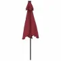 Garden umbrella with LED light, steel post, burgundy color, 225x225x212 cm. by , Umbrellas - Ref: Foro24-4005070, Price: 81,8...