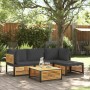 Set de sofás de jardín con cojines 5 pzas madera maciza acacia de , Conjuntos de jardín - Ref: Foro24-3214879, Precio: 614,57 €