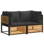 Garden sofas 2 pieces with solid acacia wood and cushions by , Garden sets - Ref: Foro24-3214887, Price: 300,06 €, Discount: %