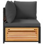 Gartensofas 2-teilig mit massiven Akazienholzrahmen und Kissen. von , Gartensets - Ref: Foro24-3214887, Preis: 311,85 €, Raba...