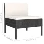 2-piece garden furniture set and black synthetic rattan cushions by vidaXL, Garden sets - Ref: Foro24-310198, Price: 127,24 €...