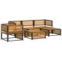 Garden sofa set with 6 pieces, solid acacia wood, and cushions. by , Garden sets - Ref: Foro24-3214909, Price: 730,66 €, Disc...