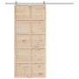 Puerta de granero madera maciza de pino 90x208 cm de , Puertas - Ref: Foro24-850641, Precio: 95,31 €, Descuento: %