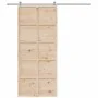 Puerta de granero madera maciza de pino 90x208 cm de , Puertas - Ref: Foro24-850641, Precio: 85,61 €, Descuento: %