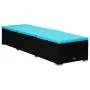 Blaue Sonnenliege aus synthetischem Rattan mit Kissen und Tisch von vidaXL, Liegen - Ref: Foro24-310227, Preis: 156,44 €, Rab...