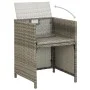 Gartenstühle, 2 Stück, mit grauen Polstern aus synthetischem Rattan. von vidaXL, Gartenstühle - Ref: Foro24-311907, Preis: 13...