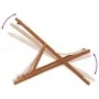 Folding beach chairs, 2 units, fabric and solid beige wood by , Garden chairs - Ref: Foro24-3214498, Price: 109,08 €, Discoun...