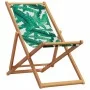 Folding beach chairs, set of 2, with solid wood frame and leaf print fabric. by , Garden chairs - Ref: Foro24-3214500, Price:...