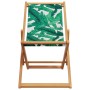 Folding beach chairs, set of 2, with solid wood frame and leaf print fabric. by , Garden chairs - Ref: Foro24-3214500, Price:...