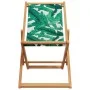 Sillas playa plegables 2 uds tela madera maciza estampado hojas de , Sillas de jardín - Ref: Foro24-3214500, Precio: 111,09 €...