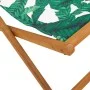 Folding beach chairs, set of 2, with solid wood frame and leaf print fabric. by , Garden chairs - Ref: Foro24-3214500, Price:...