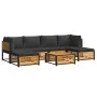 Garden sofa set with 7 pieces, solid acacia wood, and cushions. by , Garden sets - Ref: Foro24-3214898, Price: 822,82 €, Disc...