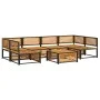 Garden sofa set with 7 pieces, solid acacia wood, and cushions. by , Garden sets - Ref: Foro24-3214928, Price: 843,02 €, Disc...