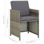 Gartenstühle, 2 Stück, mit grauen Polstern aus synthetischem Rattan. von vidaXL, Gartenstühle - Ref: Foro24-311907, Preis: 13...