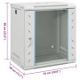 Wall-mounted 12U 19" network rack cabinet IP20 53x40x30 cm by , Network storage systems - Ref: Foro24-30263, Price: 96,59 €, ...
