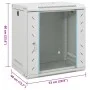 Wall-mounted 12U 19" network rack cabinet IP20 53x40x30 cm by , Network storage systems - Ref: Foro24-30263, Price: 98,93 €, ...