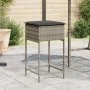 Taburetes de cocina con cojines 2 uds ratán sintético gris de , Sillas de jardín - Ref: Foro24-368319, Precio: 109,40 €, Desc...