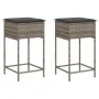 Taburetes de cocina con cojines 2 uds ratán sintético gris de , Sillas de jardín - Ref: Foro24-368319, Precio: 109,40 €, Desc...