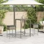 Küchenhocker mit 2 Stück grauen Kunststoff-Rattan-Kissen von , Gartenstühle - Ref: Foro24-368319, Preis: 109,40 €, Rabatt: %