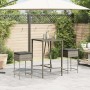 Küchenhocker mit 2 Stück grauen Kunststoff-Rattan-Kissen von , Gartenstühle - Ref: Foro24-368319, Preis: 111,89 €, Rabatt: %