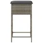 Taburetes de cocina con cojines 2 uds ratán sintético gris de , Sillas de jardín - Ref: Foro24-368319, Precio: 109,40 €, Desc...